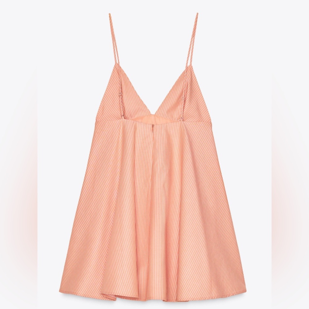 Zara Peach Striped Dress